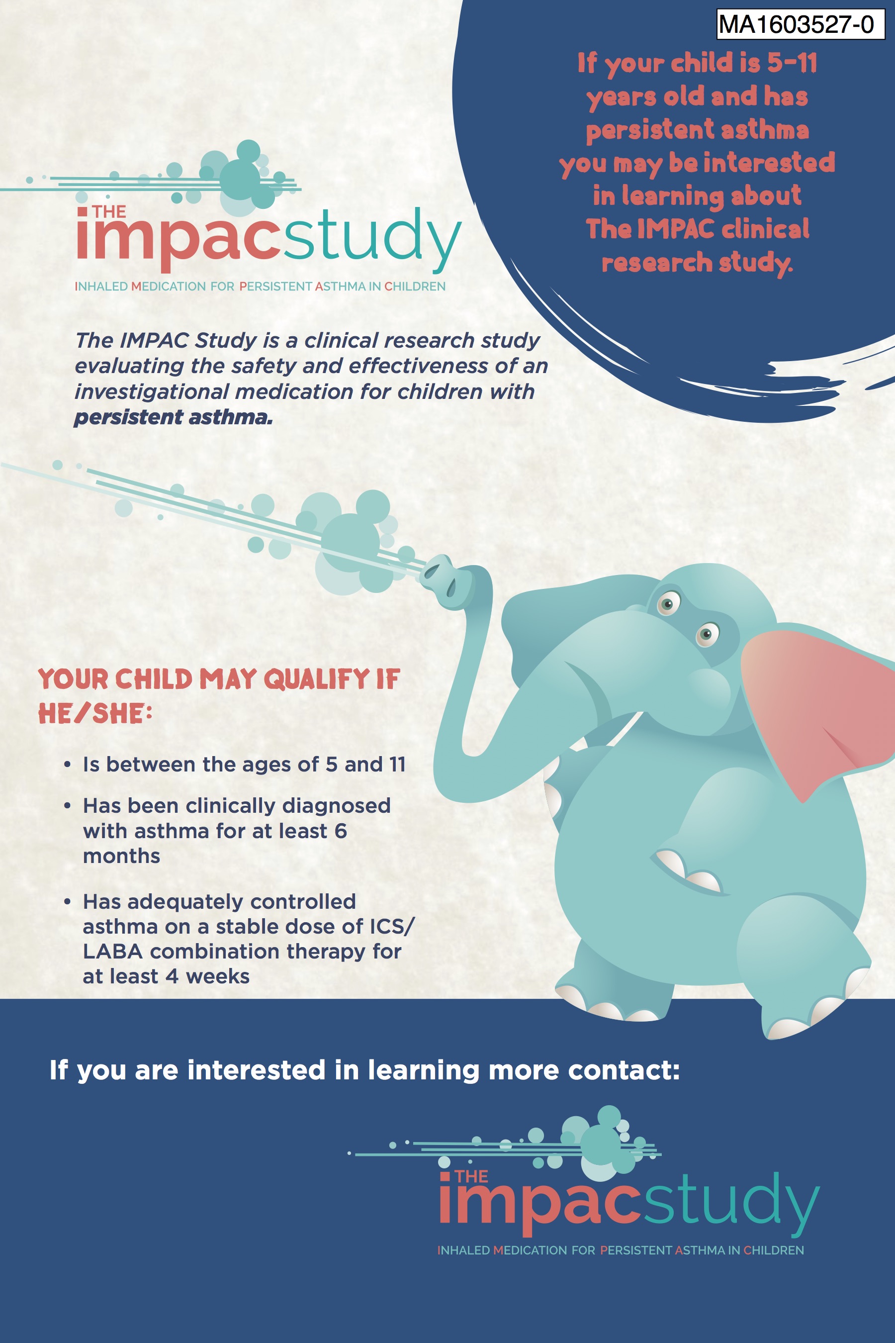 the impac study allergy asthma research institute flyers and brochures metered dose inhaler